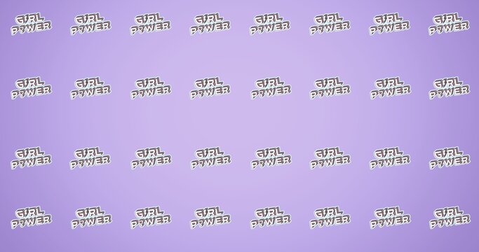 Composition of text girl power on pink background