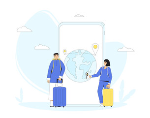 World teenagers travel concept.