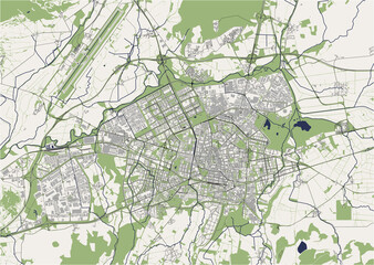 map of the city of Vitoria-Gasteiz, Spain
