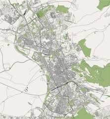 map of the city of Granada, Spain