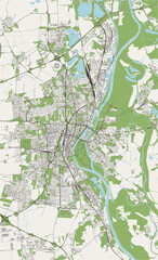 map of the city of Magdeburg, Germany - obrazy, fototapety, plakaty