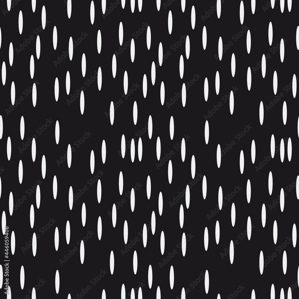 Poster strongly elongated ovals and black background. vector simple shapes repeated.