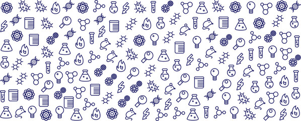 Science and research vector stylish art banner