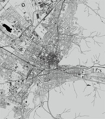 Fototapeta na wymiar map of the city of Freiburg im Breisgau, Germany
