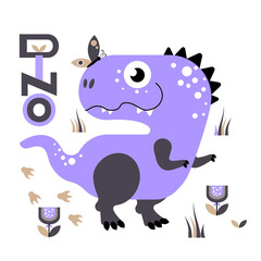 purple dragon with a butterfly