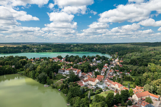 Aussicht auf Buckow in der M&auml;rkischen Schweiz im Sommer