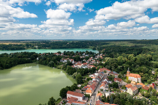 Aussicht auf Buckow in der M&auml;rkischen Schweiz im Sommer