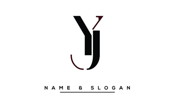 JY,   YJ,   J,   Y   Abstract Letters Logo Monogram