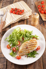 grilled chicken with fresh salad