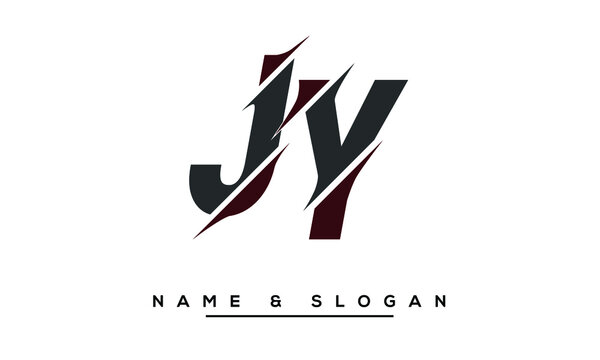 JY,   YJ,   J,   Y   Abstract Letters Logo Monogram