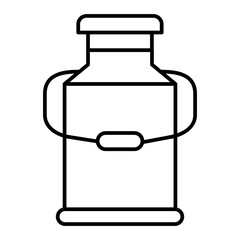 Vector Milk can Outline Icon Design