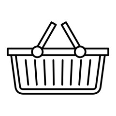 Vector Basket Outline Icon Design