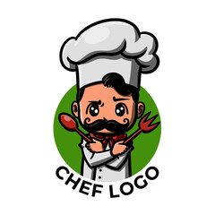 Cute Chef Cartoon for Logo or Mascot