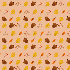 Autumn pattern flat style
