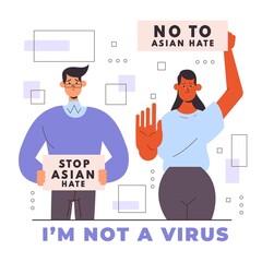 Flat Stop Asian Hate Illustration_2