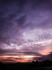 sunset in the sky