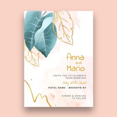 Floral Wedding Card Template_3