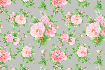 Floral Seamless Pattern Floral Blooming_5