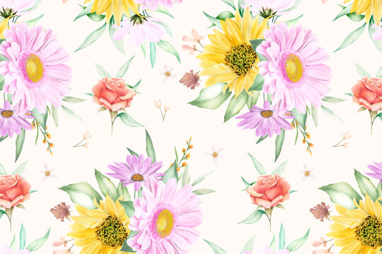 Floral Seamless Pattern Floral Blooming_7
