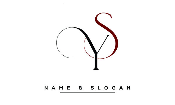 SY,  YS,  S,  Y  Abstract Letters Logo Monogram