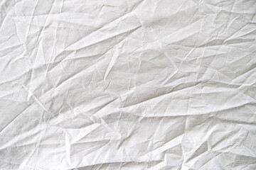 white  gray crumpled old with tent fabric page paper texture rough background. crease grunge...