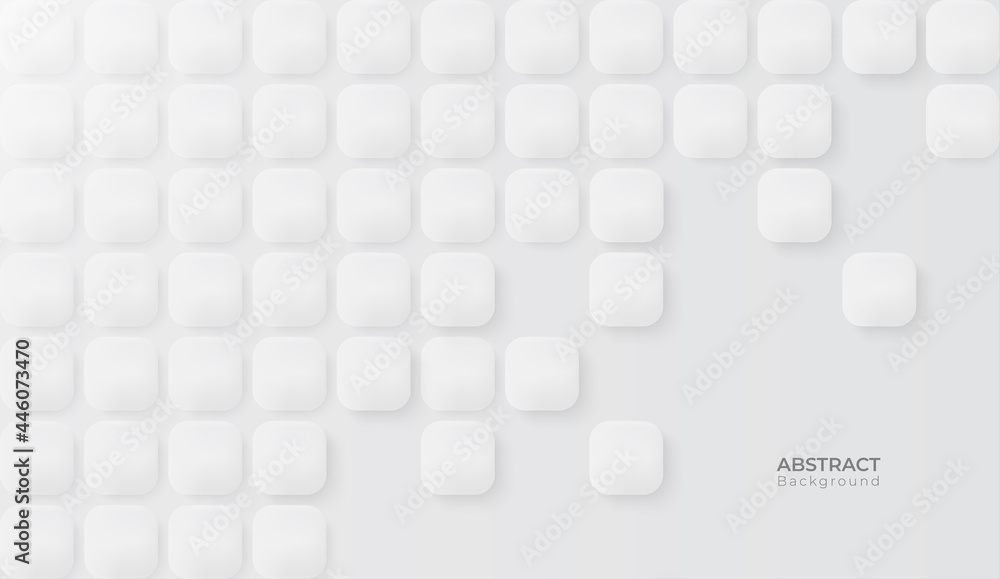 Poster Abstract modern hexagon background. White and grey honey pattern geometric texture. Vector art illustration 