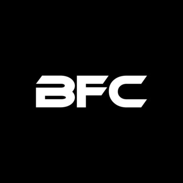 BFC letter logo design with black background in illustrator, vector logo modern alphabet font overlap style. calligraphy designs for logo, Poster, Invitation, etc.