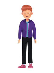 Obraz premium young redhead man character