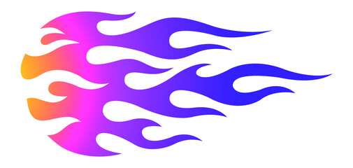 Tribal flame motorcycle and car decal vector graphic. Ideal for car decal, sticker and even tattoos. - obrazy, fototapety, plakaty