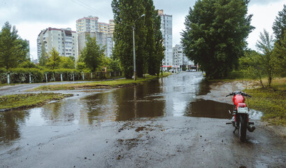 
flood on the road