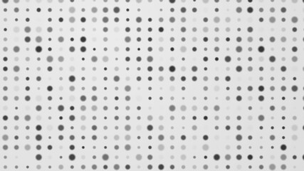 Dot white black pattern gradient texture background. Abstract  technology big data digital concept. 3d rendering.