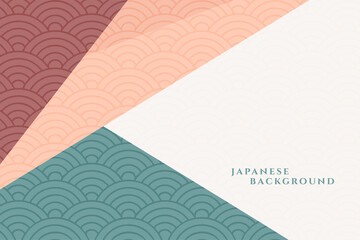 Geometric Japanese Style Decorative Background