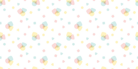 Obraz premium Cute abstract shapes background. Seamless pattern.Vector. かわいい抽象的なパターン