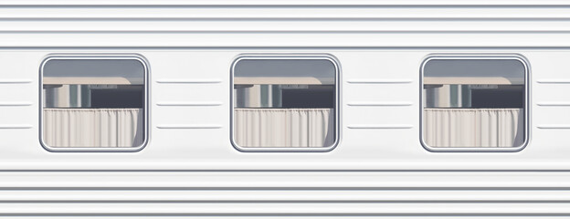 Side view of a train carriage seamless pattern. Travel concept - 446075036