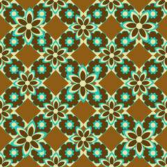 Modern retro  flower ornament.