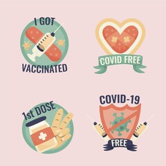 Hand Drawn Vaccination Campaign Badge Collection_2