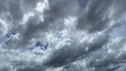 Naklejka na ściany i meble 夏の綺麗な青空と雲の風景