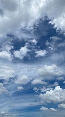 夏の綺麗な青空と雲の風景