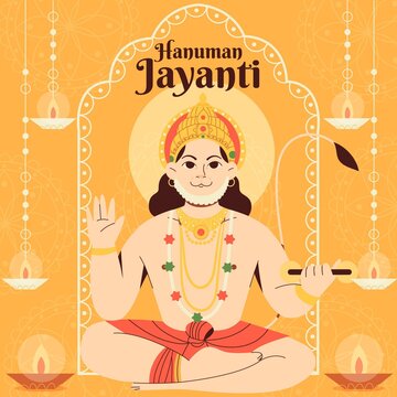 Hand Drawn Hanuman Jayanti Illustration_2