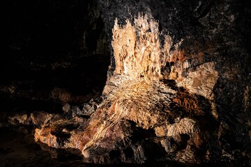 Im Schaubergwerk der Morassinagrotte bei Schmiedefeld im Thüringer Schiefergebirge 
