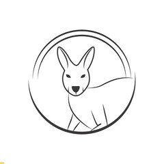 Kangaroo Line art Logo Design for Business and Company