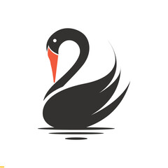 Swan Vector Art logo Design for Business and Company