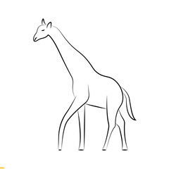 Giraffe Line Art Vector logo Design for Business and Company