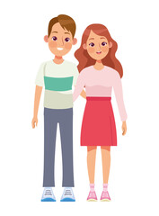 young lovers couple characters