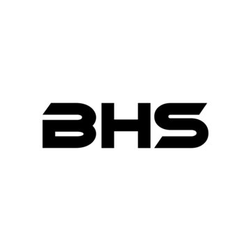 BHS letter logo design with white background in illustrator, vector logo modern alphabet font overlap style. calligraphy designs for logo, Poster, Invitation, etc.