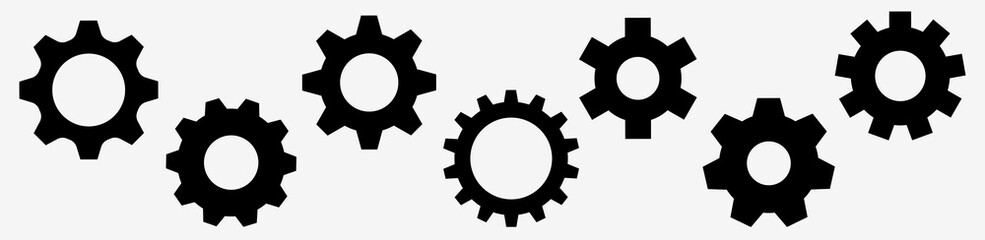 Gear setting icon vector collection. Cog wheel and gears isolated. Symbol of setting. Vector illustration