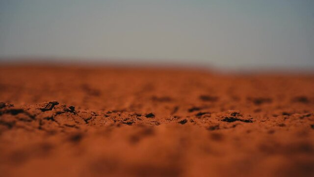 Walking in Desert. Close Up View of Shoe