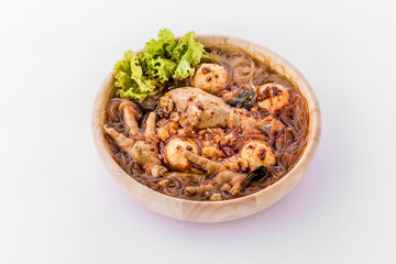 Vermicelli noodles with chicken tasty Asia food
