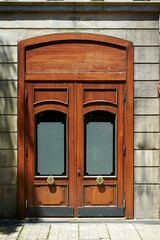 Fototapeta premium old wooden window with shutters