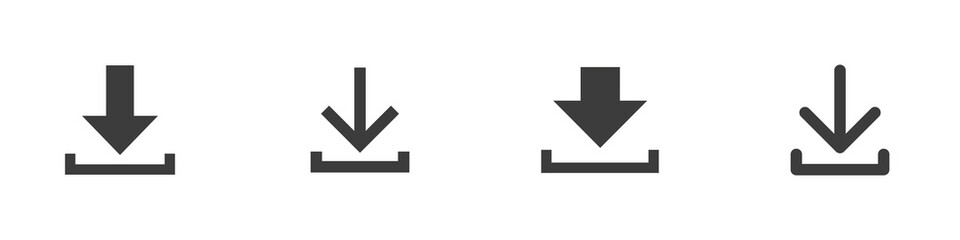 Conjunto de iconos de descarga. Ilustración vectorial